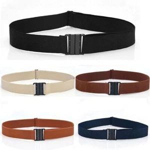 Stretch Waist Belt Adjustable Waistband Fashion Elastic Belts Unisex - Picture 1 of 17