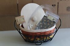 Longaberger 2010 Halloween Treats Basket Combo with WI Stand, Tie-On, COMPLETE
