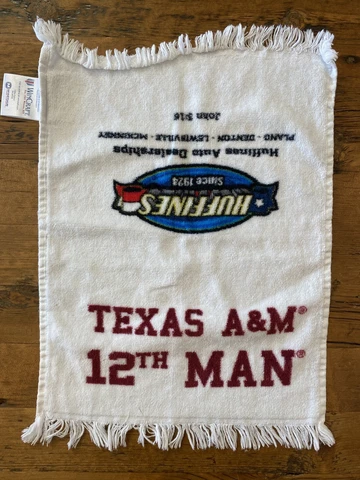 Texas A&M Aggies 12th Man Spirit Rally Towel Game Issued ATM Wincraft John 3:16 Cover