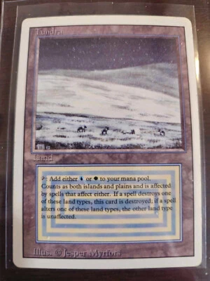 MTG Tundra Revised Magic: The Gathering Authentic Rare Dual Land played - Image 1 of 4