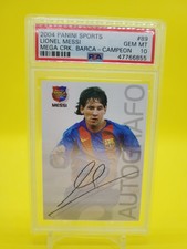 2004-05 LIONEL MESSI Rookie RC Panini Mega Cracks Barca Campeon #89 PSA 10 Gem