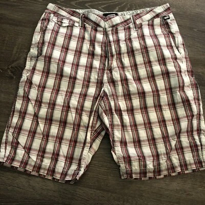Pantalones Cortos VANS Hombre Cuadros Rojo Negro Gris Blanco Algodón TALLA 30 Foto 1 de 4