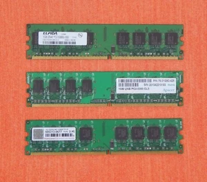 1GB Memoria DDR2-667 PC2-5300 1,8V CL5 - ELPIDA HP 377726-888 -Apacer Transcend - Picture 1 of 9