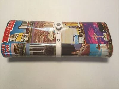 Vtg 80s Las Vegas Magazine Clutch Bag Purse Downtown Fremont St Old Vegas Strip - Image 1 of 4