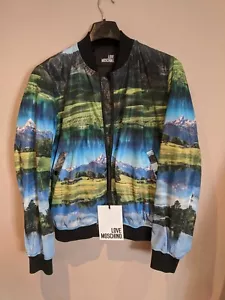 VINTAGE DESIGNER MEN'S LOVE MOSCHINO SUMMER BOMBER JACKET SOLD OUT STRAIGHT AWAY - Picture 1 of 7
