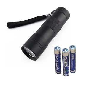 Sci-Supply LED einzeln verpackt UV Taschenlampe mit GS1 Wiederverkauf Barcode - Bild 1 von 3