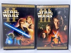 Star Wars II / Star Wars III Episode Widescreen DVD George Lucas Luke Skywalker - Picture 1 of 14