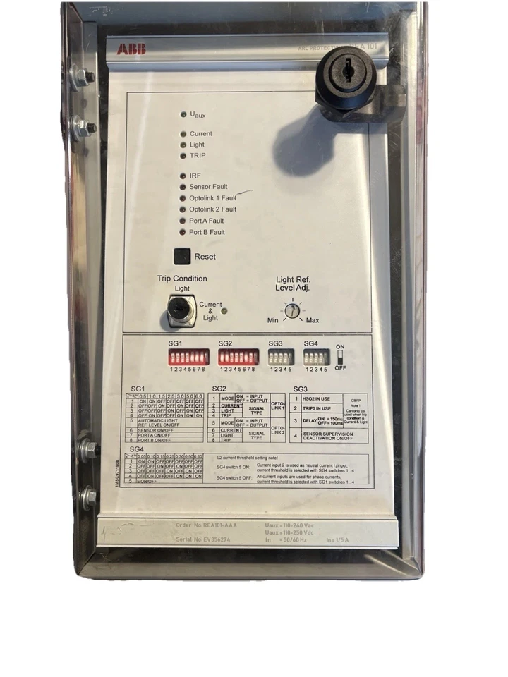ABB REA101-AAA  Arc Protection Relay/ Includes Key And Mounting Brackets - Image 1 of 4