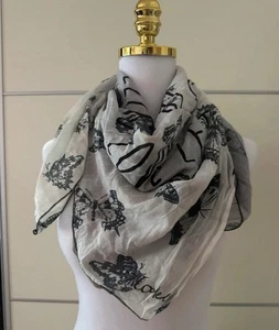 Codello Neues Halstuch Mit Schmetterlinge Und Schrift - Bild 1 von 3