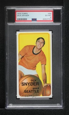 1970-71 Topps Dick Snyder #64 PSA 6 - Image 1 of 2