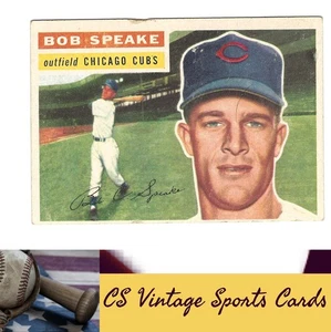 1956 Topps #66a Bob Speake dorso grigio - Foto 1 di 2