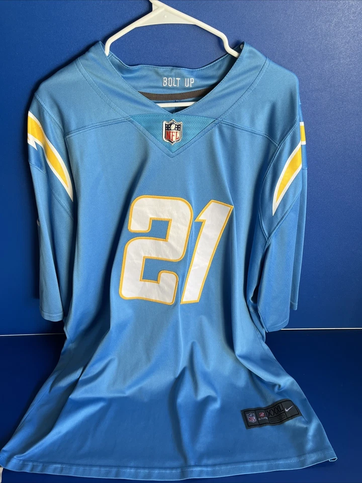 Camiseta LaDainian Tomlinson San Deigo Chargers Nike 3 XL Cosida Azul Polvo Foto 1 de 4
