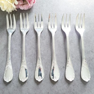 Christofle Marly 6pcs Silverplate Flatware Cake Fork Excellent - Picture 1 of 17
