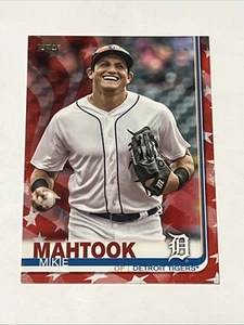2019 Topps - Mikie Mahtook #477 Independence Day /76 - Picture 1 of 3