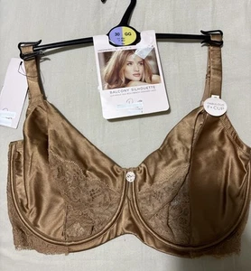 Sujetador M&S ROSIE AUTÓGRAFO LUJOSO BALCÓN SEDA Y ENCAJE EN ÁMBAR RICO Talla 30GG - Imagen 1 de 10