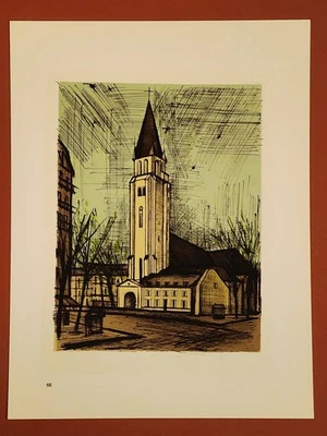 Bernard Buffet 1967 Mourlot Litografía Francesa Saint Germain des Pres 9.5"x12.25" Foto 1 de 3