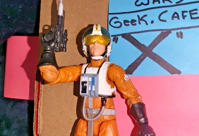 孩之宝星球大战黑色系列 6 英寸 X-Wing Pilot 6 英寸楔形防滑 ROTJ X24 — 第 1/4 张图片