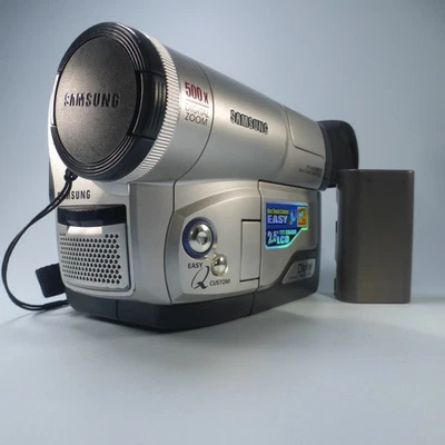 Samsung VP-L600 Handheld 8mm Cassette Camcorder Silver Tested - Image 1 of 4