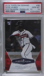 2018 Topps On Demand MLB Postseason Red /10 Ozzie Albies PSA 10 GEM MT Rookie RC - Picture 1 of 3