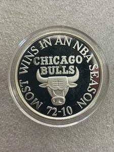 1996 Enviromint Chicago Bulls maggior parte delle vittorie in una stagione - 1 oncia troy .999 argento fino - Foto 1 di 13