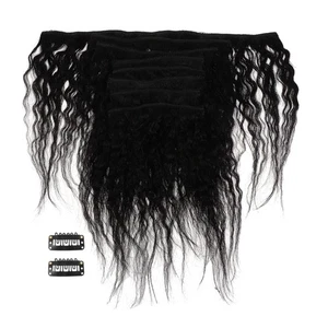 Tramas de extensión de cabello rizado doble clips de trama rizados tramas de extensión humana 8 un. - Imagen 1 de 12