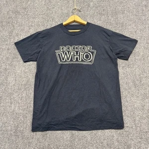 Vintage Doctor Who T-Shirt Herren M schwarz 1987 BBC TV Fan Club Bubble Print verblasst - Bild 1 von 11