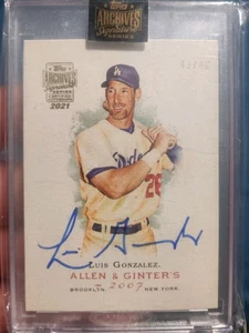 2021 Tops Archives Luis Gonzalez Allen And Ginter Auto /46 - Picture 1 of 2