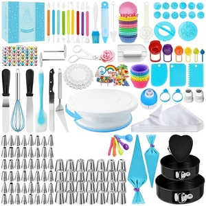 442 pezzi set accessori da forno piastra per torta decorazione sacchetto spray ugelli per siringhe torte - Foto 1 di 6