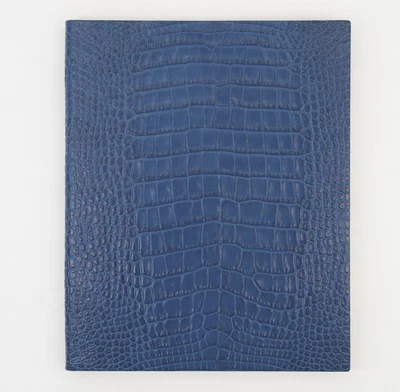 Smythson Mara Portobello A4 Notebook Blue Crocodile Embossed Leather BNWT - Image 1 of 3