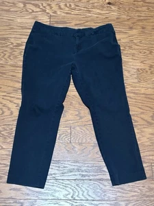 Faded Glory Pantalone chino dritto donna nero bi-stretch vita media, taglia 14 - Foto 1 di 4