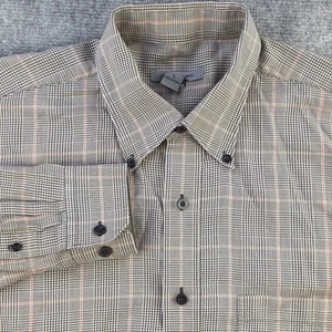 Camicia Johnston Murphy grande manica lunga abbottonata multicolore pied de poule check - Foto 1 di 9