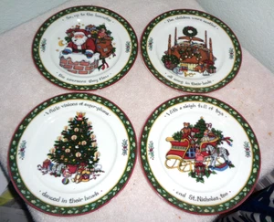 4 PORTMEIRION STUDIO Susan Winget “A CHRISTMAS STORY” Salad Plates - Series 1 - Picture 1 of 5