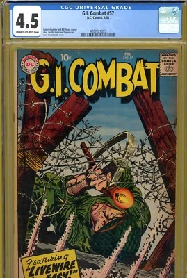 G.I. Combat #57 CGC 4.5 -pre-Sgt. Rock Easy Co. story- Grandenetti cover - rare! - Image 1 of 3
