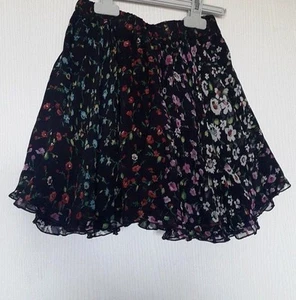 DOLCE & GABBANA JUNIOR JUPE PATINEUSE EN SOIE & MODAL IMPRIME FLORAL 3-4 ANS - Picture 1 of 11