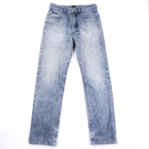 Hugo Boss Arkansas Jeans 30x33 Light Blue Straight Fit Designer Denim Pants - Picture 1 of 11