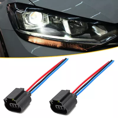 2× H13 9008 Female Socket Headlight LED Plug Wire Harness Adapter Connector - Image 1 of 4