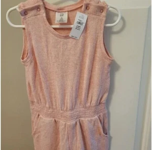 NWT Girls Gap 4T Pink Romper with pockets - Picture 1 of 5