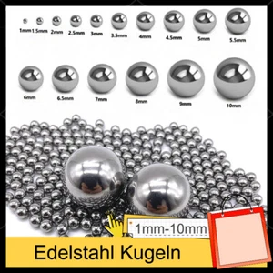 Edelstahl Kugeln Stahlkugeln Kugellager Metallkugeln Ø1mm bis 10mm Durchmesser - Bild 1 von 36