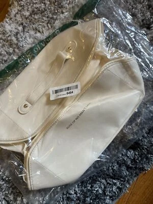 Bolsa de maquillaje cosmético Rose of No Man's Land de gran capacidad blanca y dorada ~ solo bolsa Foto 1 de 3