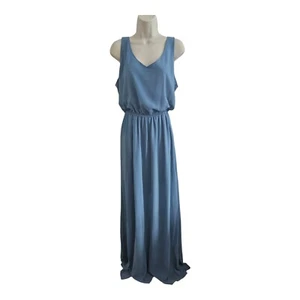 Maxi Vestido Largo Show Me Your Mu Weddings Kendall Azul Dama de honor Mediano NUEVO - Imagen 1 de 10
