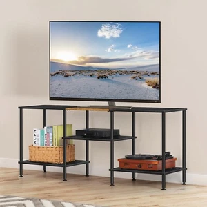 50 inch TV Stand 3 Tier Entertainment Center with Storage Shelves Small Tall ... - Picture 1 of 7