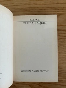 I GRANDI DELLA LETTERATURA 38 TERESA RAQUIN DI EMILE ZOLA FABBRI EDITORI 1968 - Picture 1 of 13