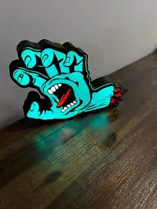 Santa Cruz - Light Up Logo - Screaming Hand - USB Powered - Picture 1 of 11