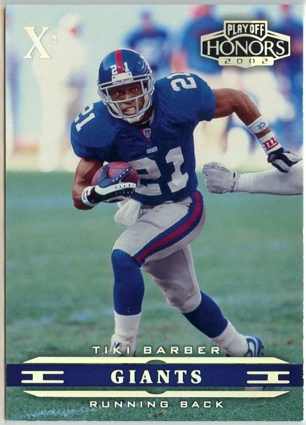 2002 Playoff Honors X's Tiki Barber #010/100  *NEW YORK GIANTS* - Image 1 of 1