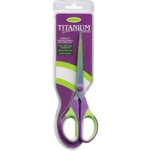 Titanium Sewing Scissors 7" Purple/Green - Picture 1 of 3