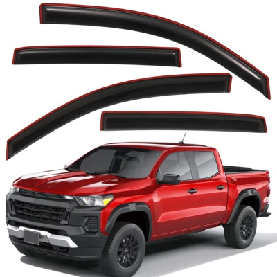 In-Channel Window Visors Rain Guards for 2023-2025 Chevrolet Colorado/GMC Canyon - Изображение 1 из 4
