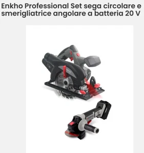 Enkho Professional sega circolare smerigliatrice angolare batteria 20v + Binario - Foto 1 di 15