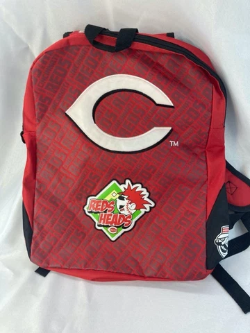 Cincinnati Reds Red Heads Backpack Youth Kids Red Black Cover