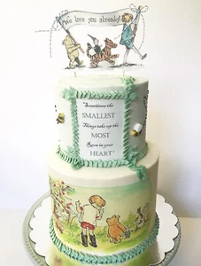 Classic Winnie the Pooh Baby Shower Cake Topper (Only) - Picture 1 of 3