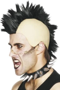Smiffys Mens Black Mohawk Wig, One Size, Mohican Wig, 42210 - Picture 1 of 2